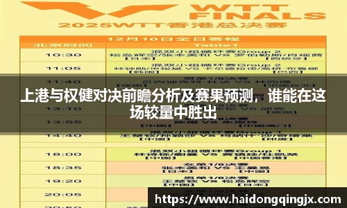 上港与权健对决前瞻分析及赛果预测，谁能在这场较量中胜出